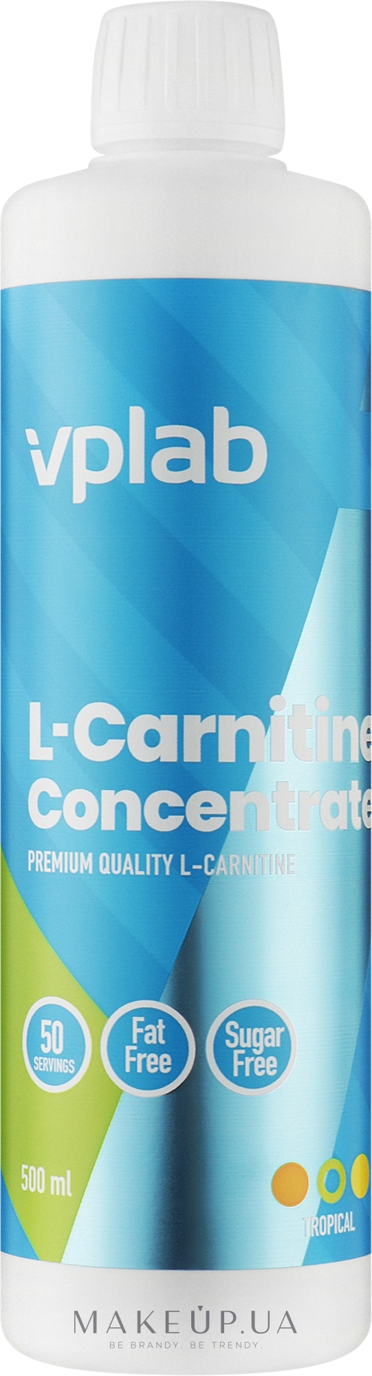 Спортивний напій "L-Carnitine Tropical fruit" - VPLab L-Carnitine Concentrate — фото 500ml
