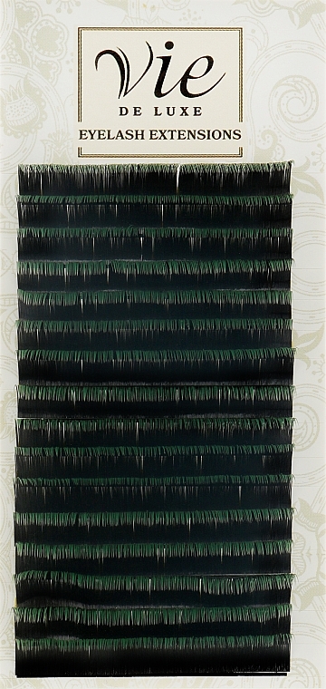 Ресницы, черно-зеленые С 0,15/12 - Vie de Luxe — фото N1