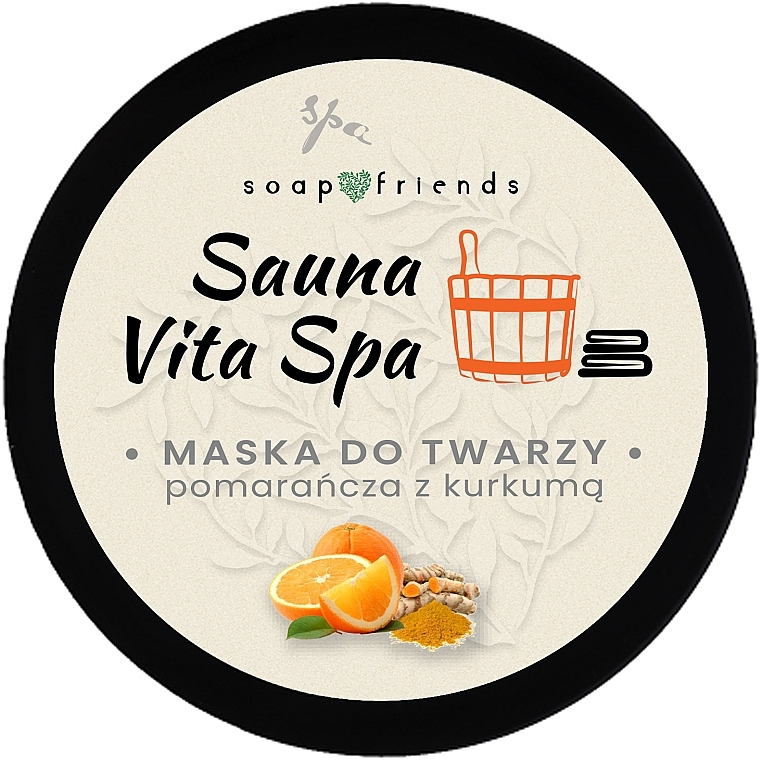 Маска для обличчя "Апельсин і куркума" - Soap&Friends Sauna Vita Spa — фото N1