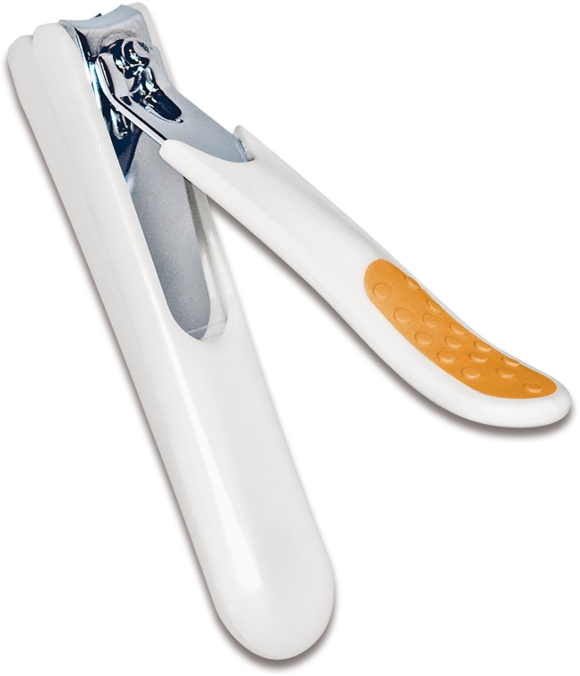 Книпсер для ногтей хромированный, белый с оранжевым - Titania — фото N2