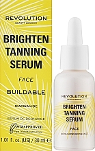 Осветляющая сыворотка для загара лица - Revolution Beauty Brightening Face Tan Serum — фото N2