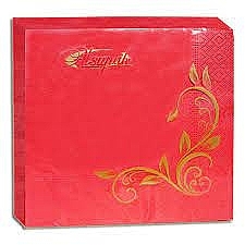 Серветки паперові двошарові "Premium", червоні, 20 шт. - Alsupak — фото N1
