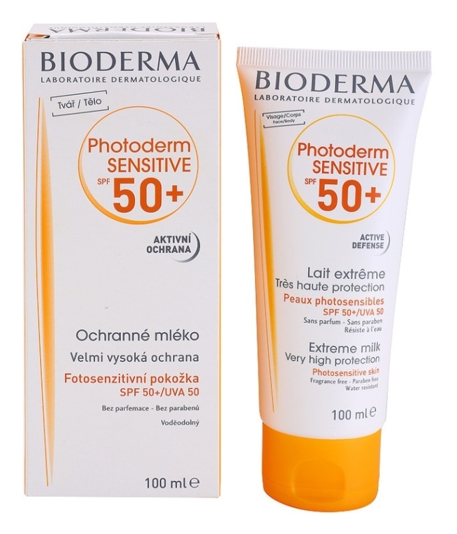 Солнцезащитное молочко - Bioderma Photoderm Sensitive SPF50+ Lait Extreme — фото N1