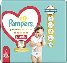 Подгузники-трусики Premium Care Pants, размер 7, 17+ кг, 27 шт. - Pampers — фото N2