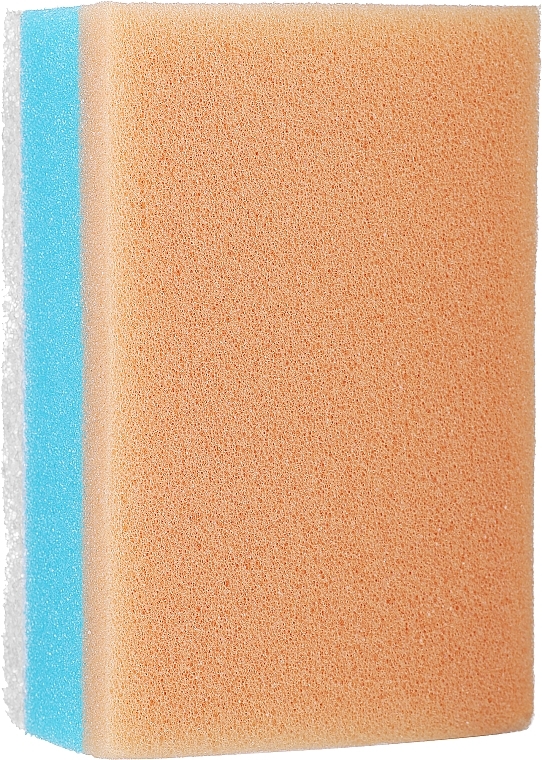 Прямоугольная губка для ванны, бело-голубая с оранжевым - Ewimark — фото N1