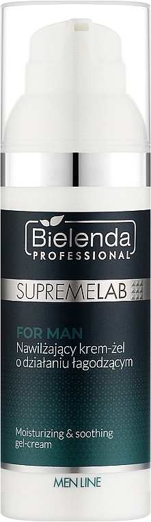 Зволожувальний крем-гель із заспокійливим ефектом - Bielenda Professional SupremeLab For Man — фото N1