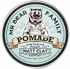 Матовая глина для укладки волос - Mr Bear Family Pomade Matt Clay — фото N1