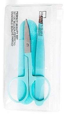 Набір, бірюзовий - IDC Institute Perfect Beauty Set (nail/file/1pcs + sciss/1pcs + tweezer/1pcs) — фото N2