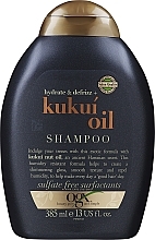 Духи, Парфюмерия, косметика Шампунь для увлажнения и гладкости волос с маслом гавайского ореха (кукуи) - OGX Kukui Oil Shampoo