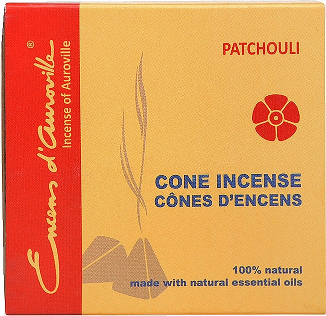 Благовония в конусах "Пачули" - Maroma Encens d'Auroville Cone Incense Patchouli — фото N1