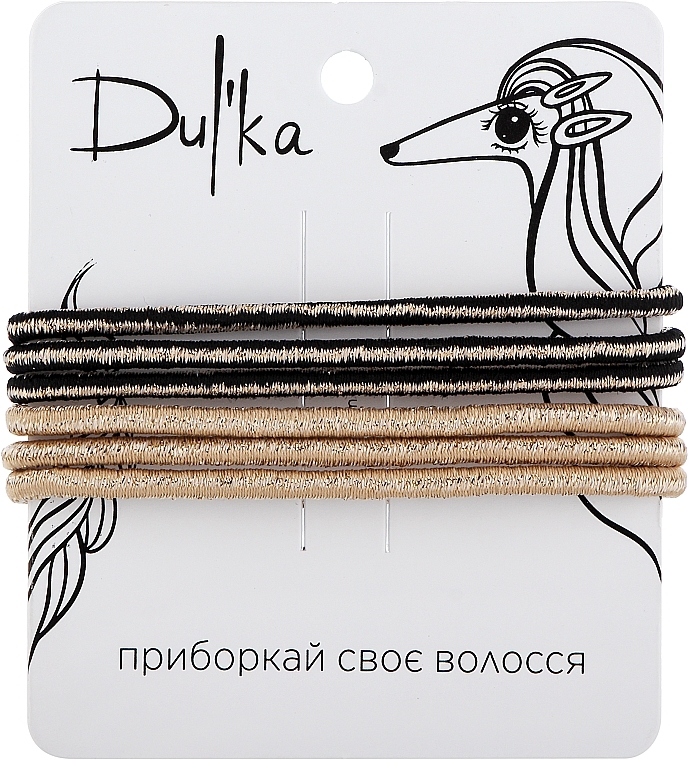 Набір різнобарвних гумок для волосся UH717747, 6 шт - Dulka — фото N1