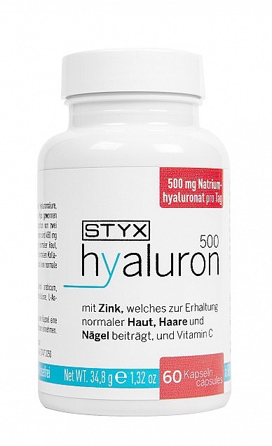 Дієтична добавка "Гіалуронова кислота 500 мг" - Styx Naturcosmetic Hyaluron 500 Capsules — фото N1