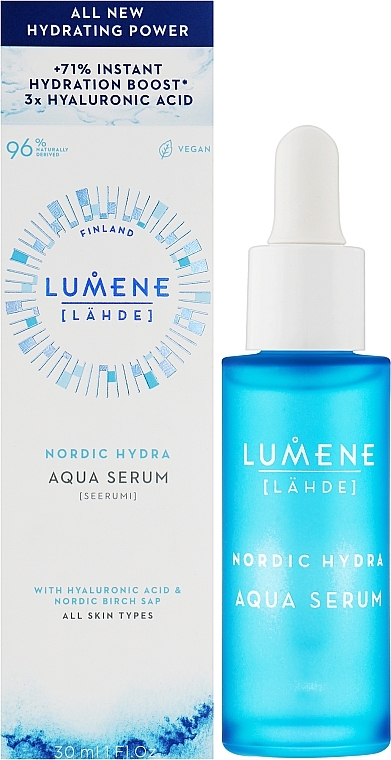 Зволожувальна сироватка для обличчя - Lumene Nordic Hydra Aqua Serum — фото N2