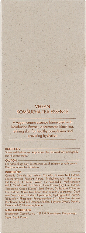 Веганська багатофункціональна кремова есенція з екстрактом комбучі й чорного чаю - Dr.Ceuracle Vegan Combucha Tea Essence — фото N3