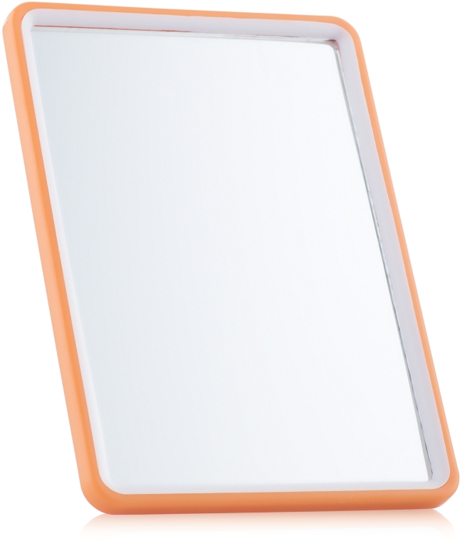 Косметическое зеркало в раме 10х14 см, оранжевое - Titania — фото N1