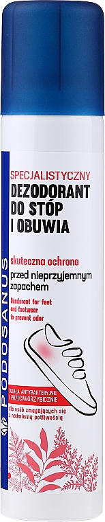 Спрей-дезодорант для ніг і взуття - Podosanus Deodorant Foot Spray — фото N1