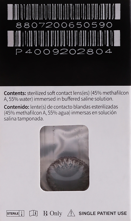 Кольорові контактні лінзи, сірі, 2 шт. - Clearlab Clearcolor 55 — фото N2