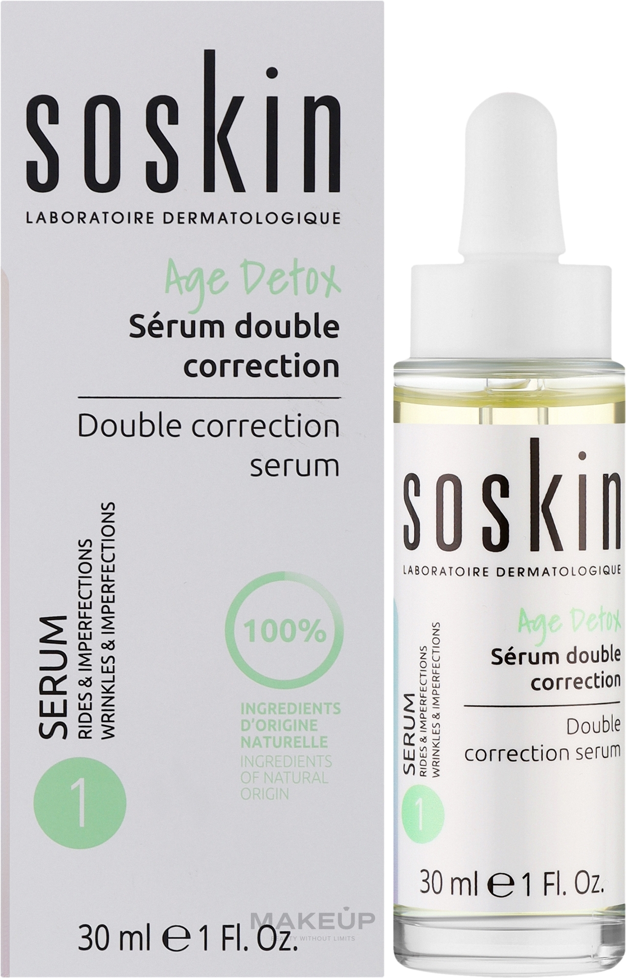 Сироватка для обличчя подвійної корекції - Soskin Double Corection Serum — фото 30ml