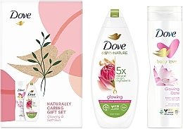 Набор - Dove Naturally Caring Gift Set (b/wash/250ml + b/lot/225ml) — фото N2