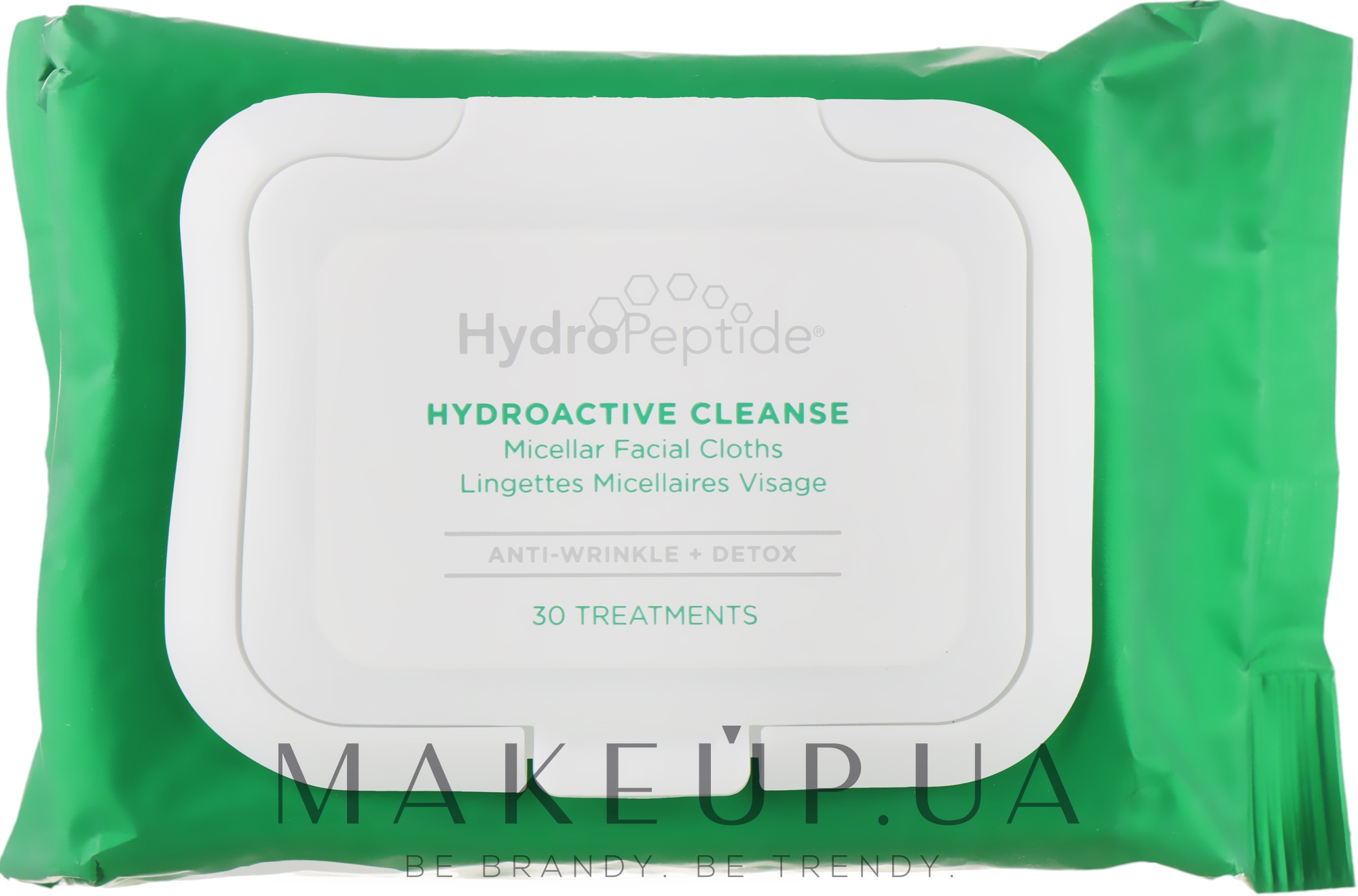 Мицеллярные салфетки для лица - HydroPeptide HydroActive Cleanse Packet — фото 30шт