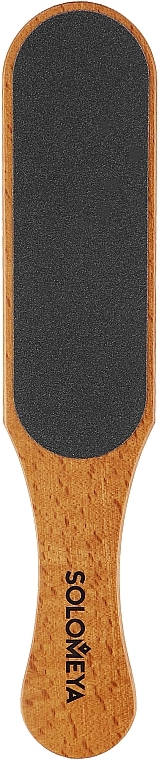Широкая профессиональная деревянная педикюрная пилка 100/220, черная - Solomeya Professional Wooden Foot File 100/220 — фото N1