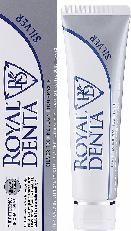 Зубная паста с серебром - Royal Denta Silver Technology Toothpaste — фото N2