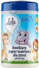 Вологий туалетний папір для дітей "Персик" - Lula Baby Wet (тубус) — фото N1