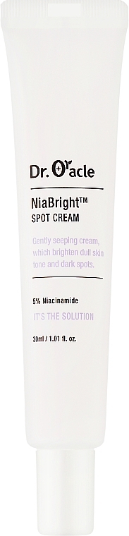 Крем для обличчя точковий, освітлювальний - Dr. Oracle Nia Bright Spot Cream  — фото N1