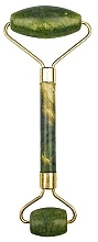 Роллер для массажа лица, зеленый нефрит с золотом - Deni Carte Anti-Aging Facial Massage Roller — фото N2