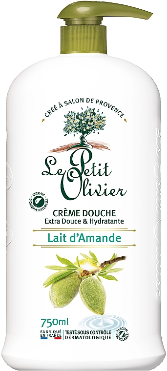 Крем для душа "Миндаль Молоко" - Le Petit Olivier Extra Gentle Shower Creams — фото N1