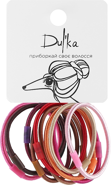 Набір різнобарвних гумок для волосся UH717715, 11 шт - Dulka — фото N1