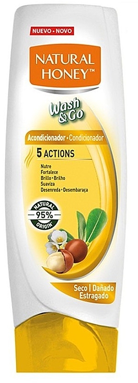 Кондиціонер для сухого та пошкодженого волосся - Natural Honey Wash & Go Conditioner — фото N1