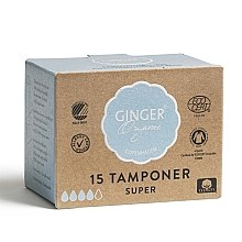 Тампони без аплікатора "Супер", 15 шт - Ginger Organic — фото N2