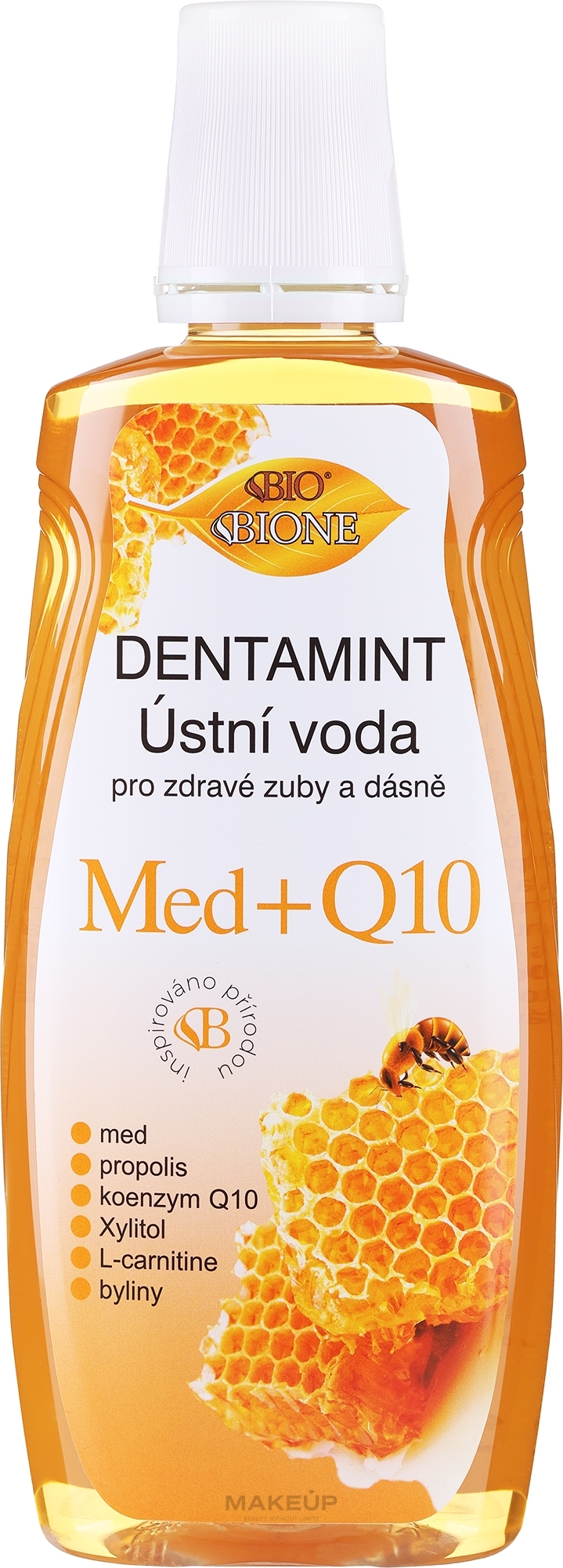 Ополіскувач для ротової порожнини - Bione Cosmetics Dentamint Mouthwash Honey + Propolis — фото 500ml
