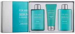 Парфумерія, косметика Набір - Missha For Men Sebum Breaker (ton/160ml + emulsion/160ml + cleans/60ml)