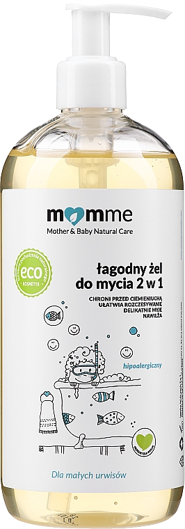 Дитячий гель для тіла і волосся - Momme Baby Natural Care Mild Washing Gel 2in1 — фото N3