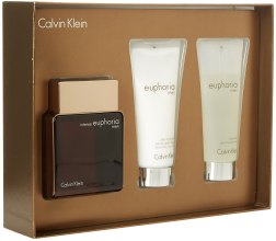 Парфумерія, косметика Calvin Klein Euphoria Men Intense Set - Набір (edt 100ml + ash/lot 100ml + sh/gel 100ml)