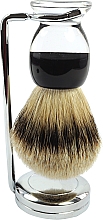Помазок для бритья и подставка, серебристый барсук, акрил, хром - Golddachs Brush & Stand, Silver Tip Badger, Acrylic, Chrom — фото N1