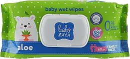 Влажные салфетки "Алоэ", 60шт - Baby Zaya — фото N1