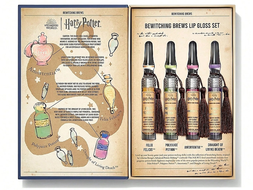 Набір - Sheglam Harry Potter Potions Classes Bewitching Brews Lip Gloss Set (lip/gloss/2mlx4) — фото N2