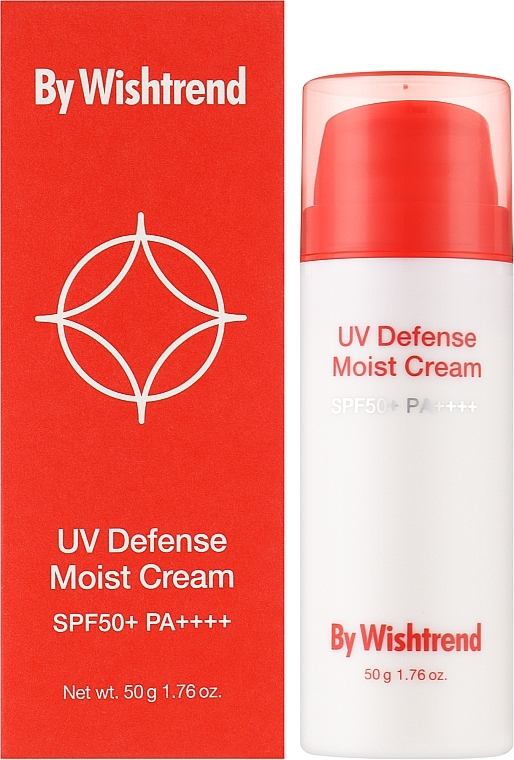 Увлажняющий солнцезащитный крем с пантенолом - By Wishtrend UV Defense Moist Cream SPF 50+ PA++++ — фото N2