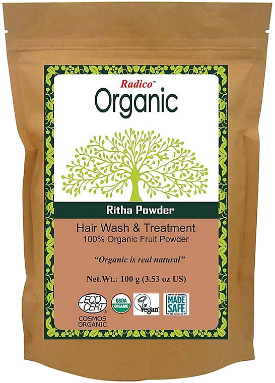 Органічний порошок "Рітха" для волосся - Radico Organic Ritha Powder — фото N1