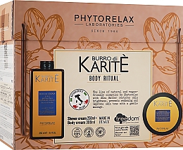 Духи, Парфюмерия, косметика Набор - Phytorelax Laboratories Burro Di Karite Shea Butter (sh/gel/250ml + b/cr/300ml)