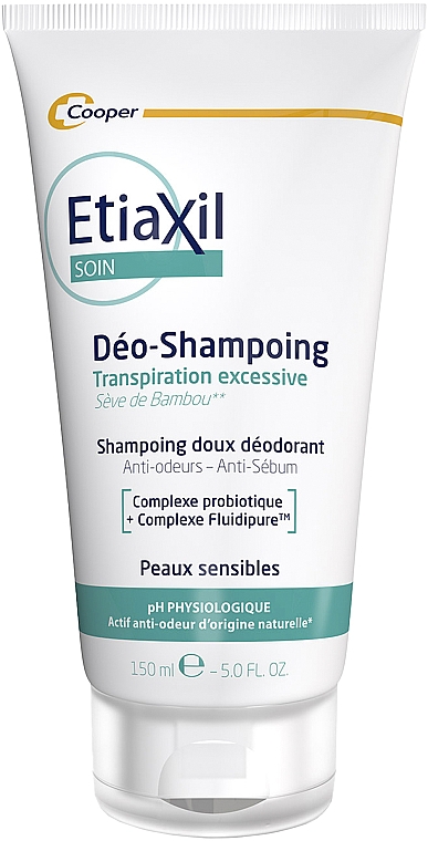 Шампунь-дезодорант с пробиотиком, туба - Etiaxil Care Deo-Shampoo Gentle Shampoo Deodorant Tube