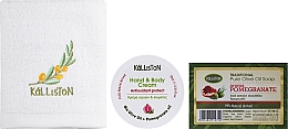 Набір - Kalliston Box Kit Pomegranate (towel/1pcs + b/cr/75ml + soap/100g) — фото N2