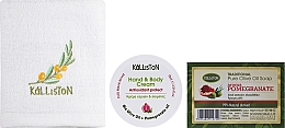 Набор - Kalliston Box Kit Pomegranate (towel/1pcs + b/cr/75ml + soap/100g) — фото N2