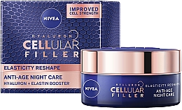 Парфумерія, косметика УЦІНКА Нічний крем для обличчя - Nivea Cellular Filler Elasticity Reshape Night Cream *