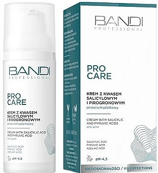 Крем для обличчя з саліциловою та піровиноградною кислотою - Bandi Professional Pro Care Salicylic And Pyruvic Acid Face Cream — фото N1