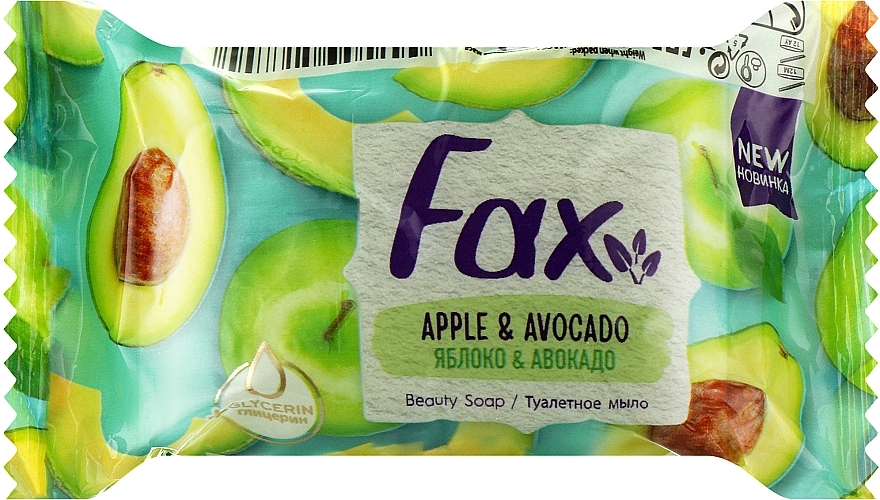 Туалетне мило "Яблуко і авокадо" - Fax Soap — фото N1