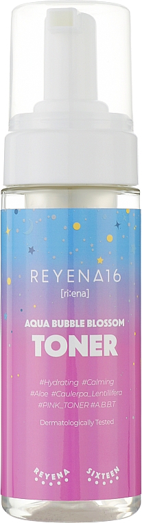 Зволожувальний тонер-мус з екстрактом морського винограду - Reyena16 Aqua Bubble Blossom Toner — фото N1